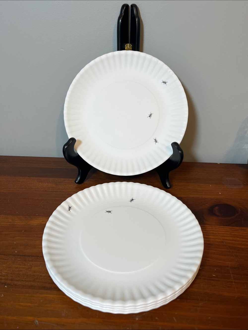 180 Degrees Reusable Melamine "What Is It?" Dinner Plate, Set of 5
